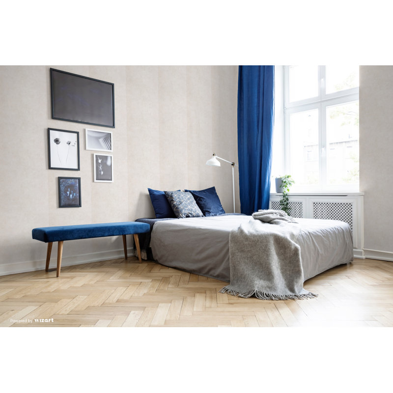 Auberon 10m x 53cm Wallpaper Roll, Light Cream