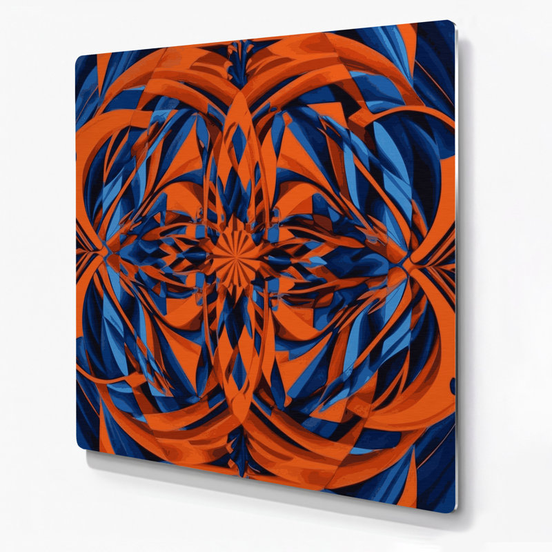 Art mural Op mauve en métal 11, 12" H x 12" W x 0.05" D