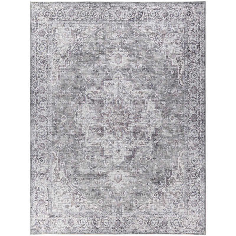 Washable Oriental Rug, Rectangle 9'2" x 12'