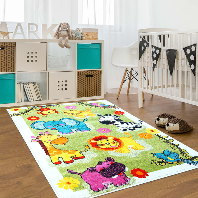 Tapis vert Jodie, Rectangle 6 pi 3 po x 9 pi 3 po