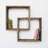 2 Piece Square Solid Wood Accent Shelf