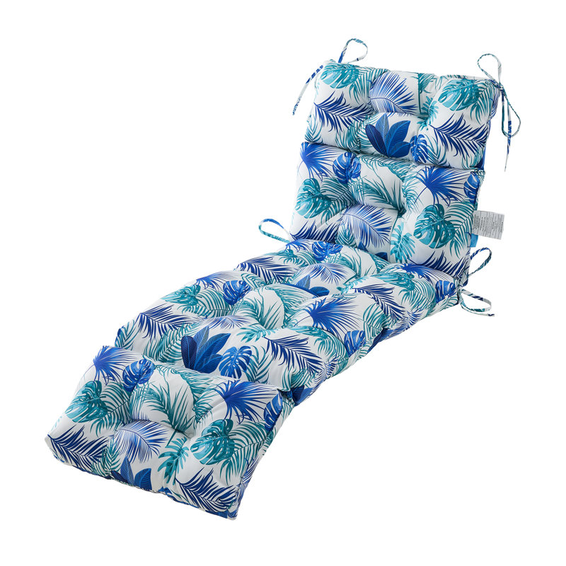 Cassella Outdoor 4'' Seat Cushion, Blue Floral