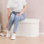 74cm Wide Footstool Ottoman-467668861