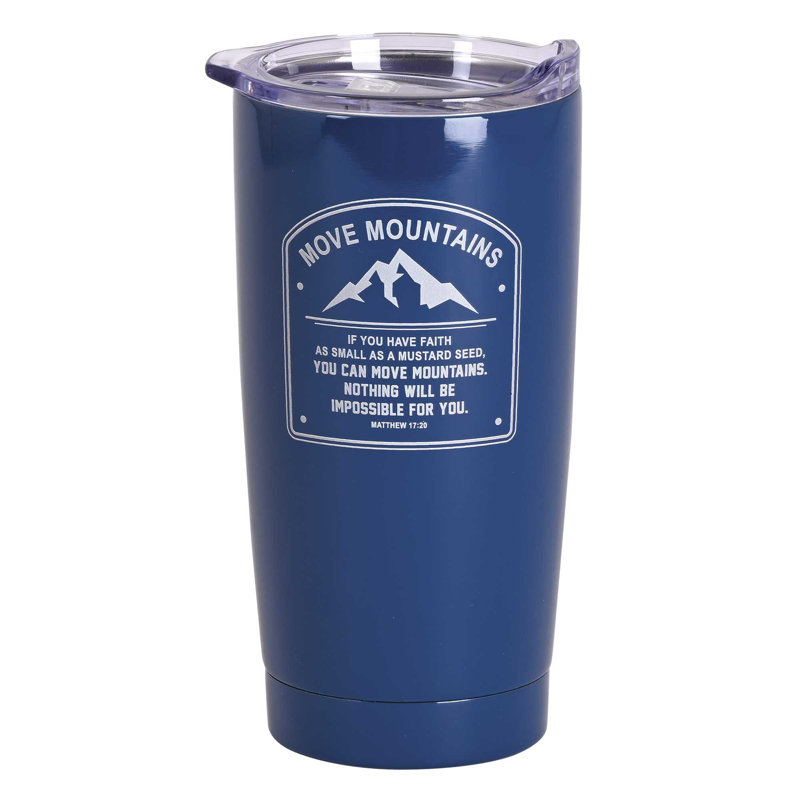 Tumbler Move Mountains Navy 20 Oz