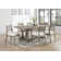 Hutton 7-Piece Rectangular Dining Table Set Coastal Grey