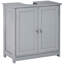 Armoire d'hygiène sous l'évier - gris, meuble-lavabo avec découpe en U et tablette réglable pour les serviettes Besoins quotidiens Rangement gris