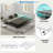 Metal Daybed With Led And Adjustable Trundle-1302247685