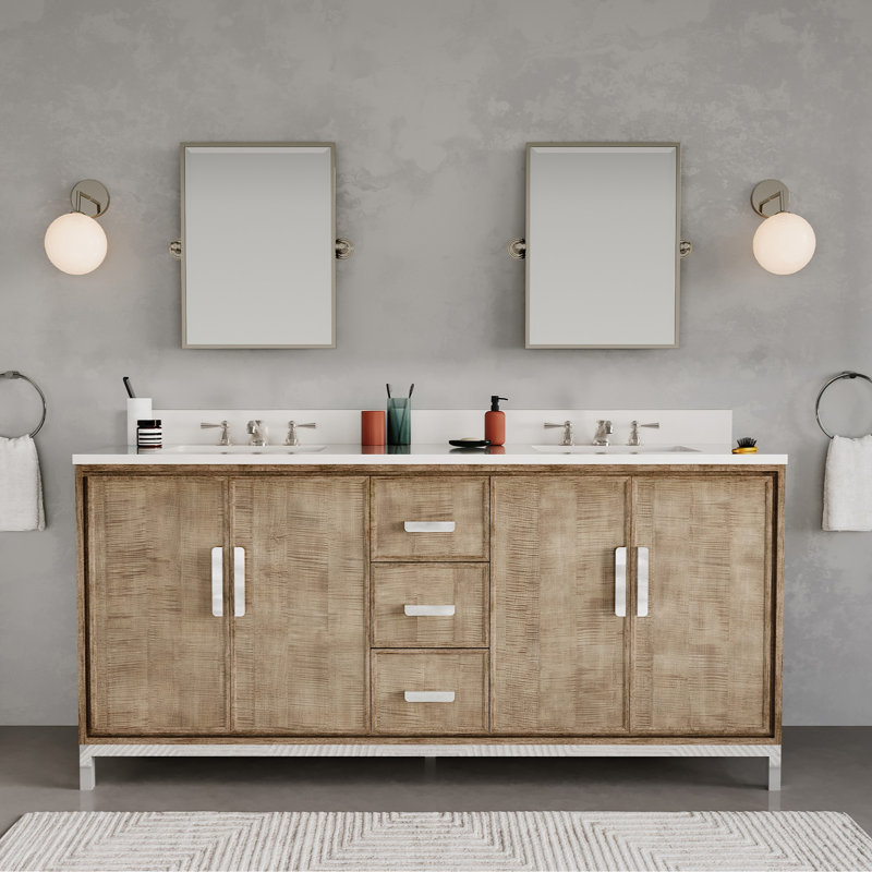 Westin 72" Freestanding Standard Double Bathroom Vanity with Top