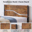 Single Size Bed Frame, Farmhouse Metal Platform Bedframe with Wood Headboard and Footboard, Heavy Duty Metal Slats Support, No Box Spring Needed, Easy to Assembly
