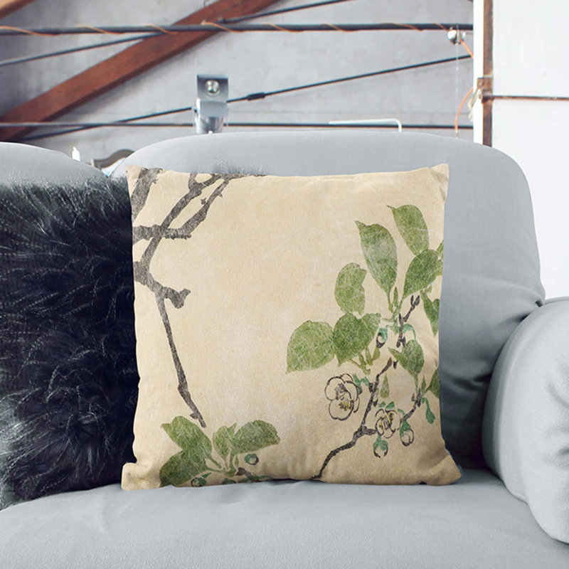Floral Square Throw Cushion, 40cm H x 40cm W x 15cm D