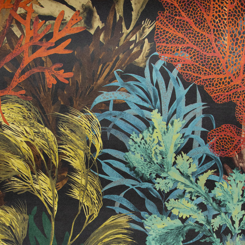 Lycette Bora Bora Coral Inspired 8.5 m x 70cm Wallpaper Roll, Blackberry