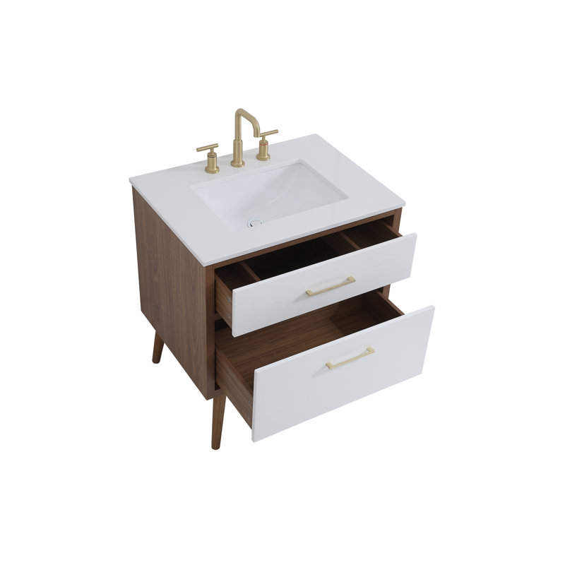 Ensemble de meuble-lavabo simple 30 po Burkley, Blanc