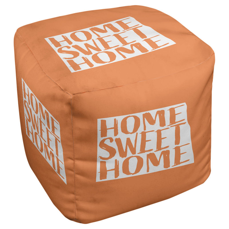 Repose-pieds cube north dakota the home, Orange
