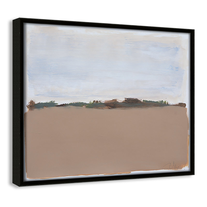 «Neutral Desert Plains» par Filippo Loco, reproduction sur toile flottante, Cadre espresso, H 9,5 po x l 11,5 po x P 2 po