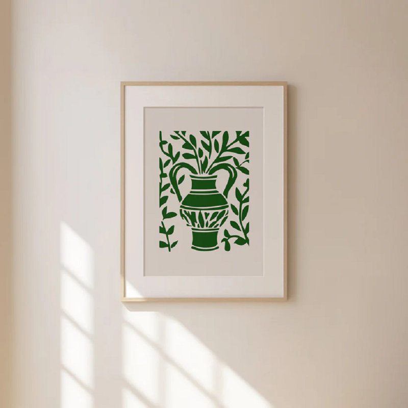 Abstract Greenflower Print, 60cm H x 42cm W