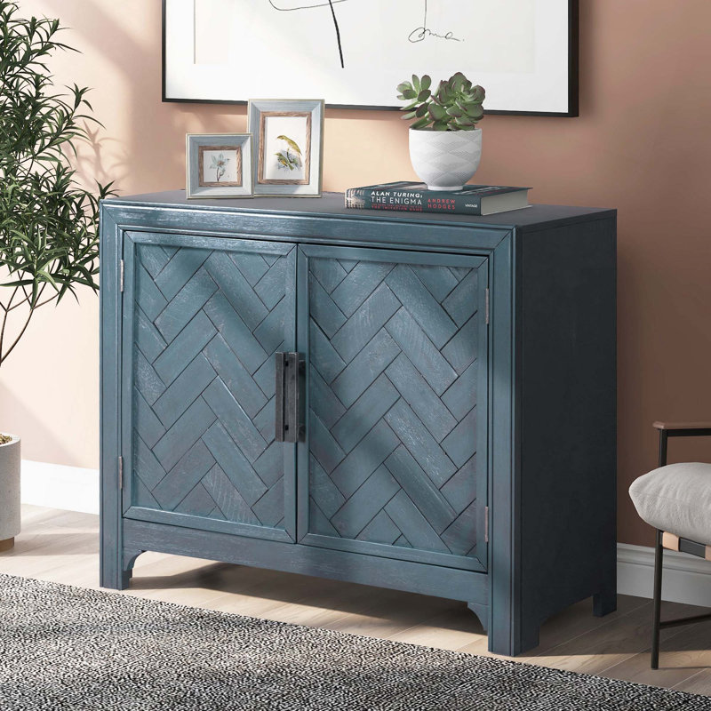 40'' Console Table, Antique Blue
