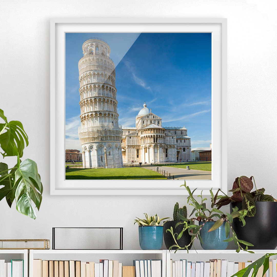 Gerahmter Fotodruck Der Schiefe Turm von Pisa