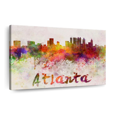 Atlanta Skyline Colors Canvas Print