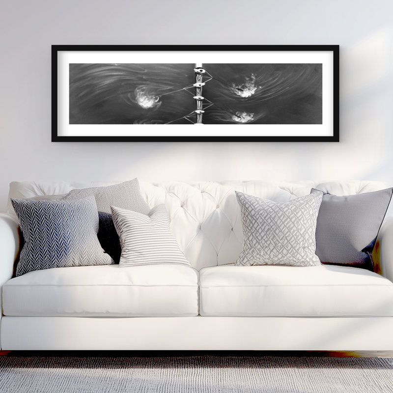 Rowing Boat Race - Man Cave Loisirs, reproduction encadrée, H 48 po x l 16 po, Noir