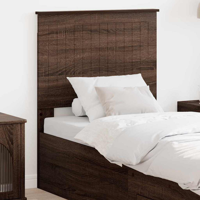 Panel Headboard, UK Small Single - DE 75 x 190 cm, Brown Oak