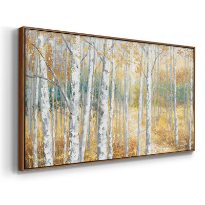 Birch Path II- Framed Gallery Wrapped Canvas -Ready to Hang