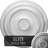 Endurathane Traditional Ceiling Medallion, 24 3/8"OD x 1 1/2"P (Fits Canopies up to 5 1/2"), Hand-Painted Silver Finish-28583346