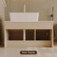 Petit meuble-lavabo flottant simple avec lavabo