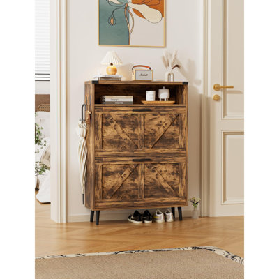 16 Pair Shoe Storage Cabinet
