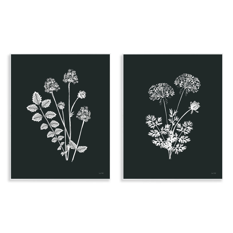 Ensemble de 2 plaques murales noires et blanches par House Fenway