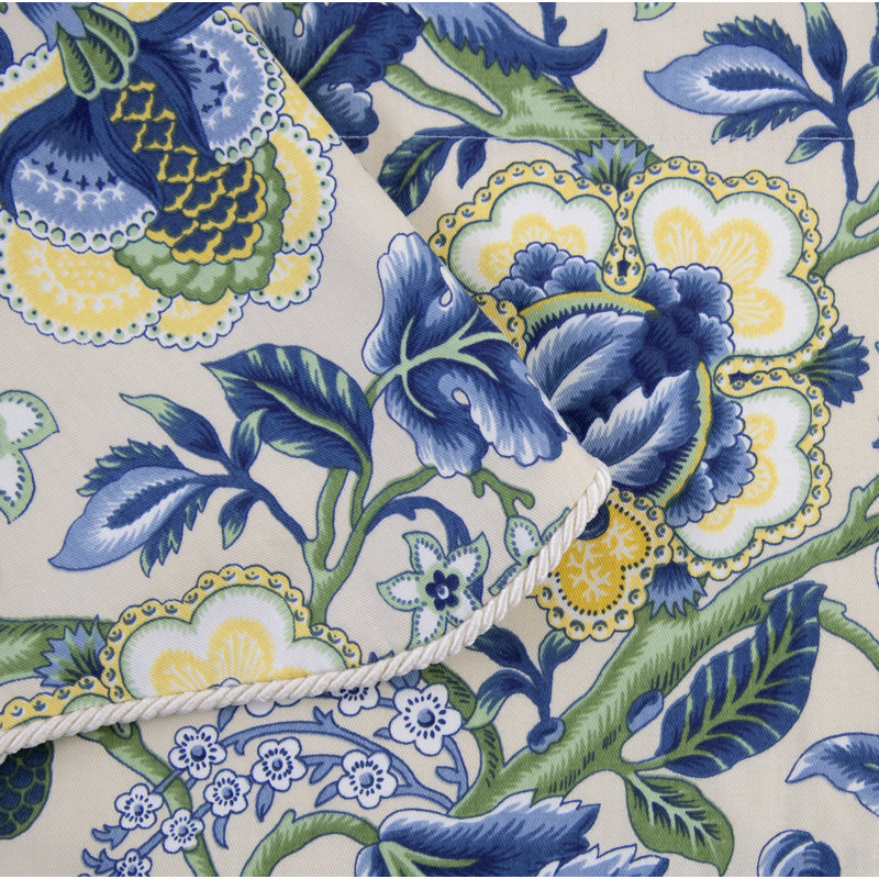 Regency Cotton Blend Room Darkening Curtain Pair, 48" W x 84" L, Blue