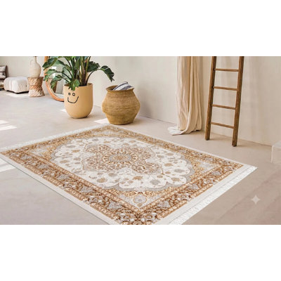 Floral Flokati Area Rug