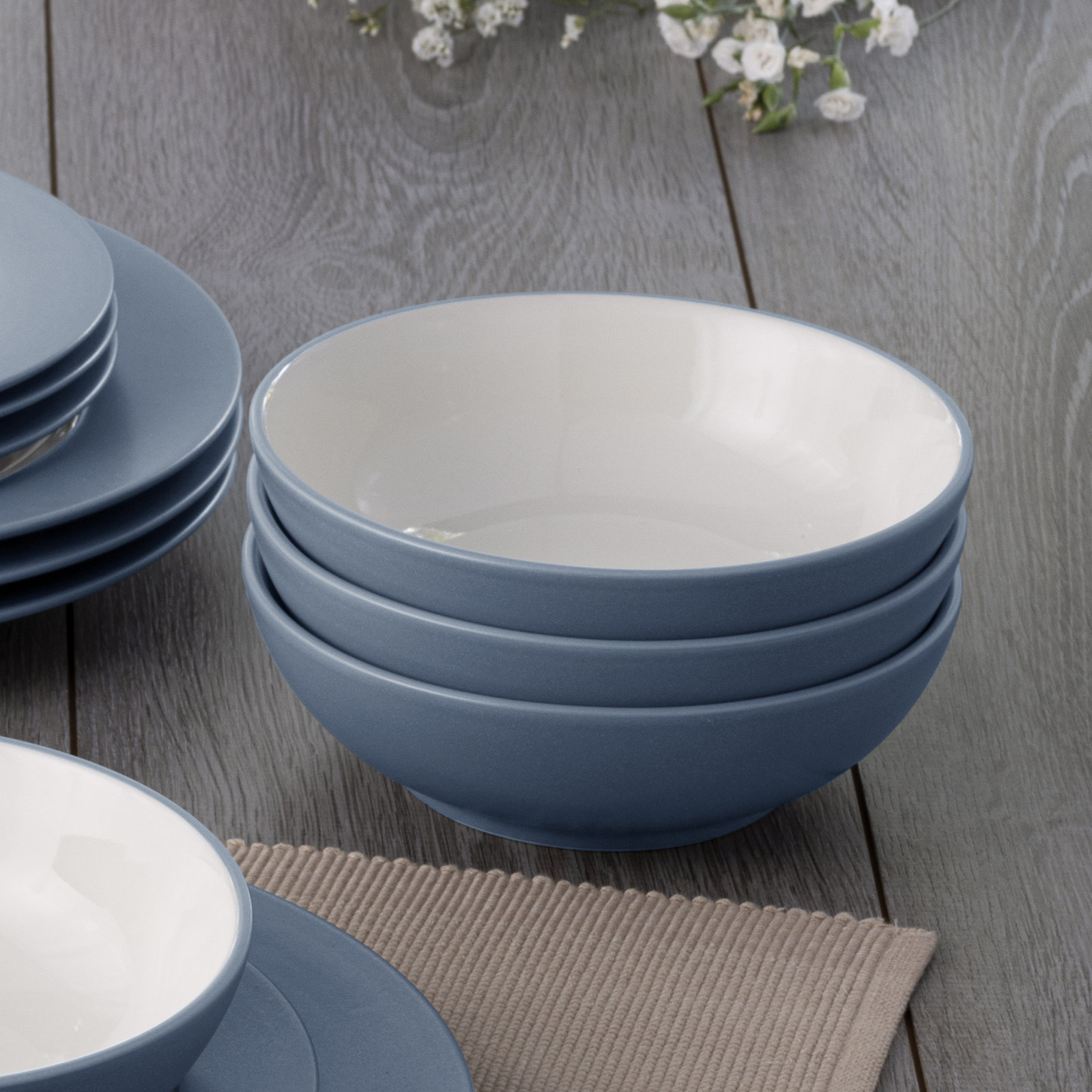 Colorwave Stoneware Cereal Bowl, Ice