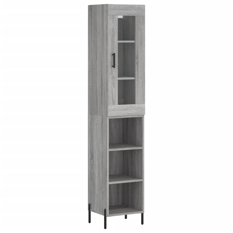 34.5cm Sideboard, Grey Sonoma