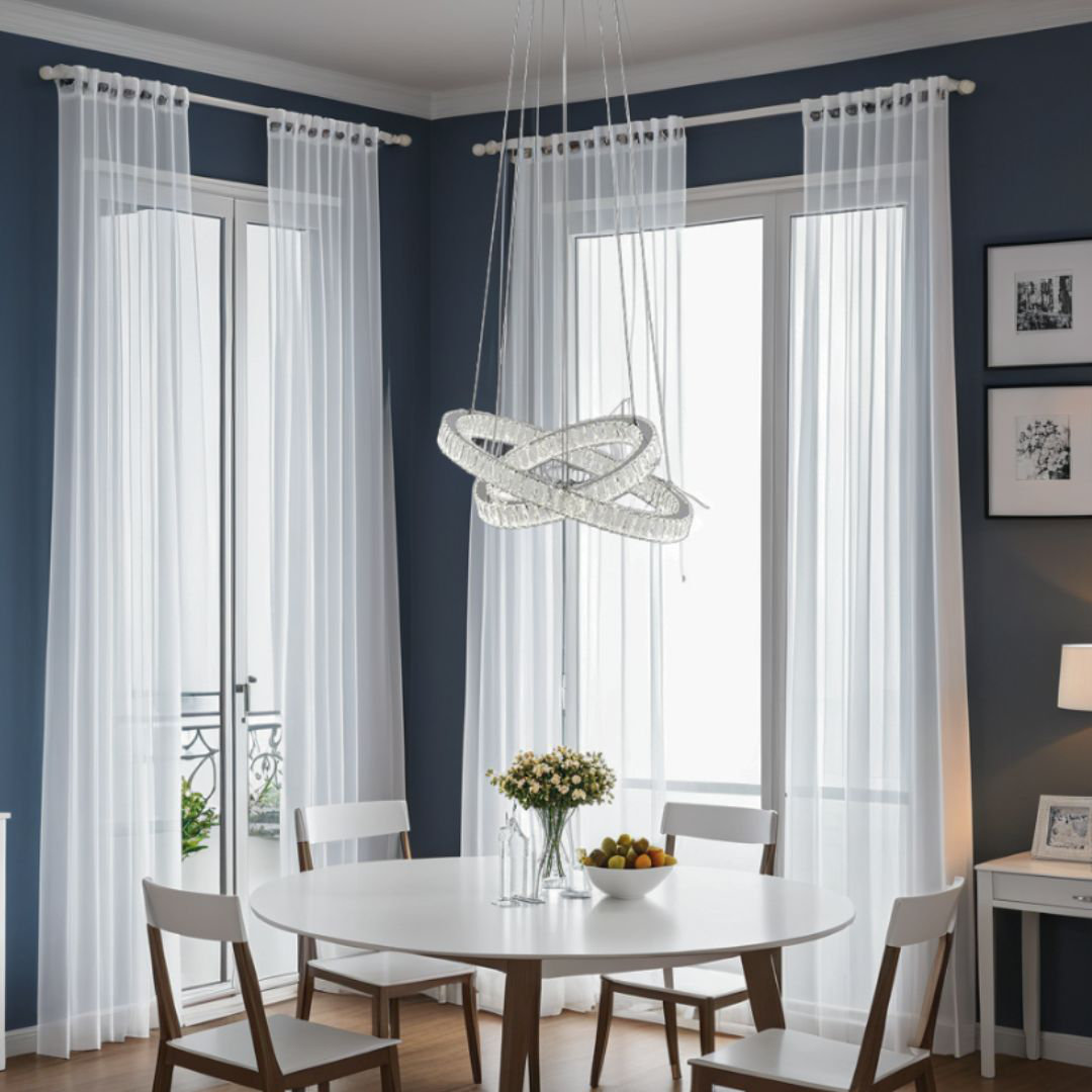2 - Light Polished Chrome LED Pendant