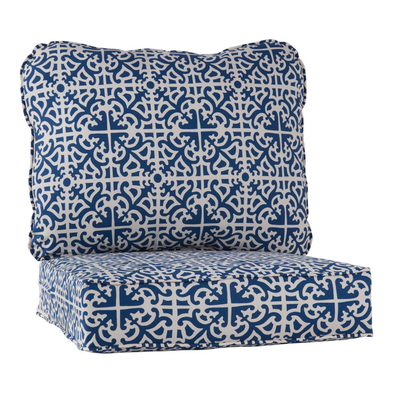 Outdoor 2-Piece Deep Seat Cushion Set, Indigo