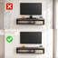 Modern Low Profile TV Stand,Media Storage Unit,Wall-Mounted Floating Shelf Unit,Hanging Bookcase,Vertical Wall Organizer