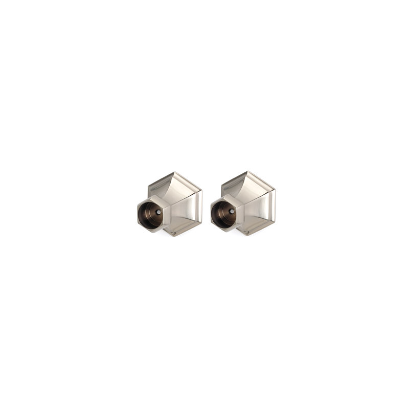 Nicole Shower Rod Brackets, Satin Nickel