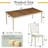 Deral 8 - Person Farmhouse Rectangular Solid Wood Dining Set,Brown/White-907530381-907530382