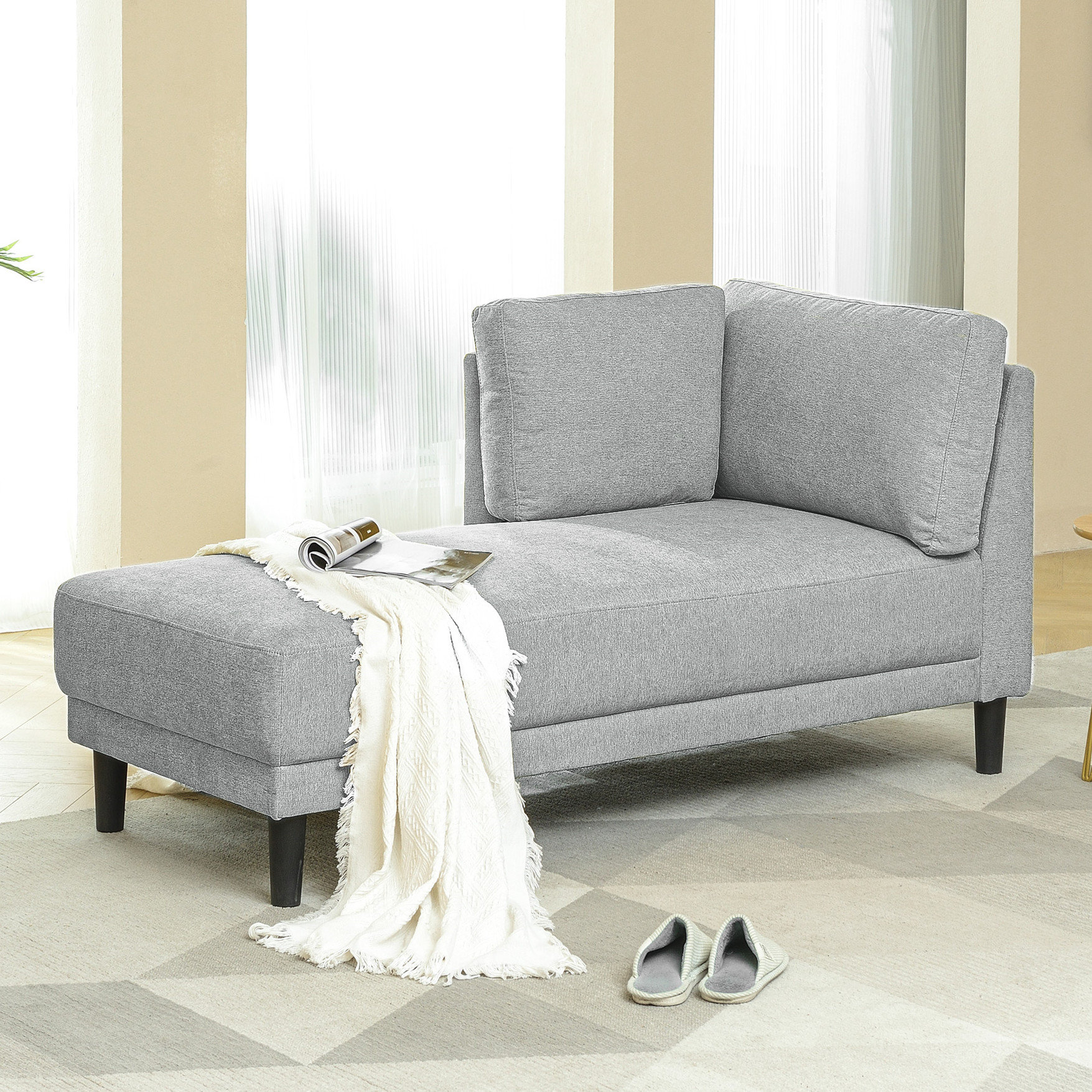 Latitude Run® Upholstered Chaise Lounge & Reviews | Wayfair