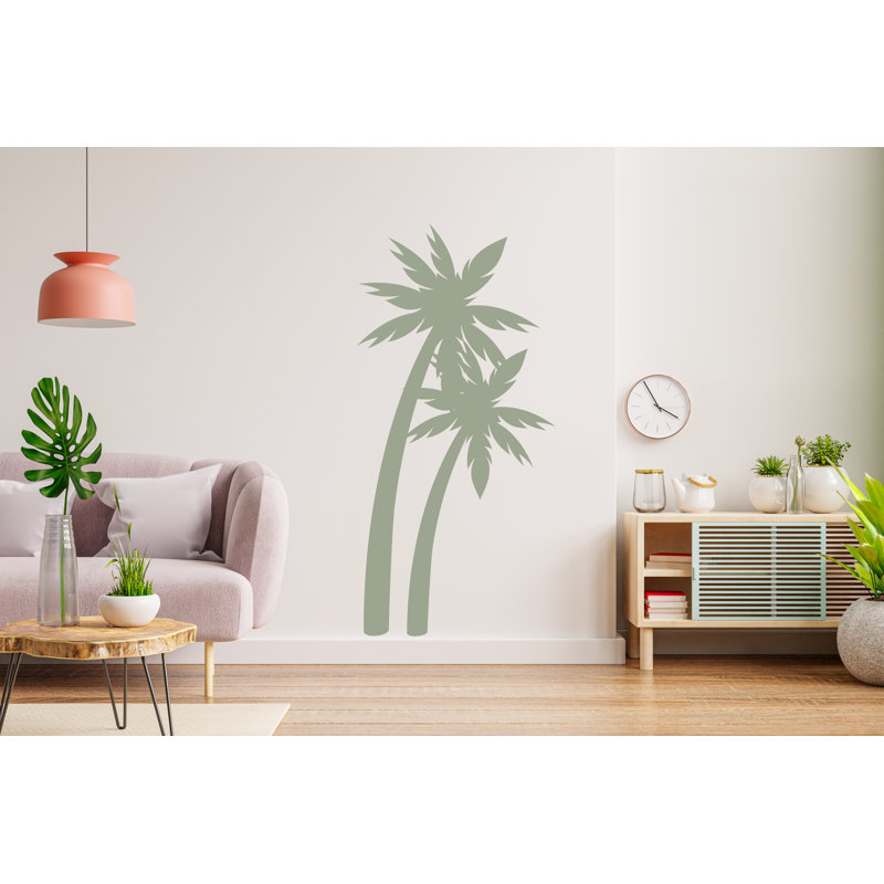 Autocollants muraux de palmier Boho, autocollants muraux de palmier, art mural palmiers, murale Boho Beach, décor de chambre de bébé chambre de bébé tropicale 330LU