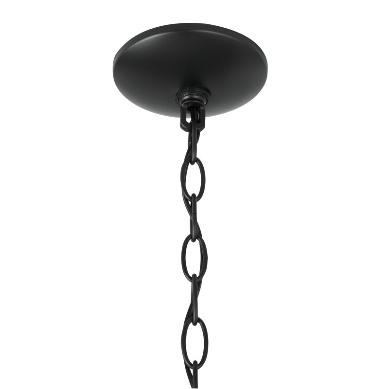 Lustre géométrique à 6 lumières, Noir mat