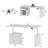 Height Adjustable Craft Table With Storage Cabinet,White