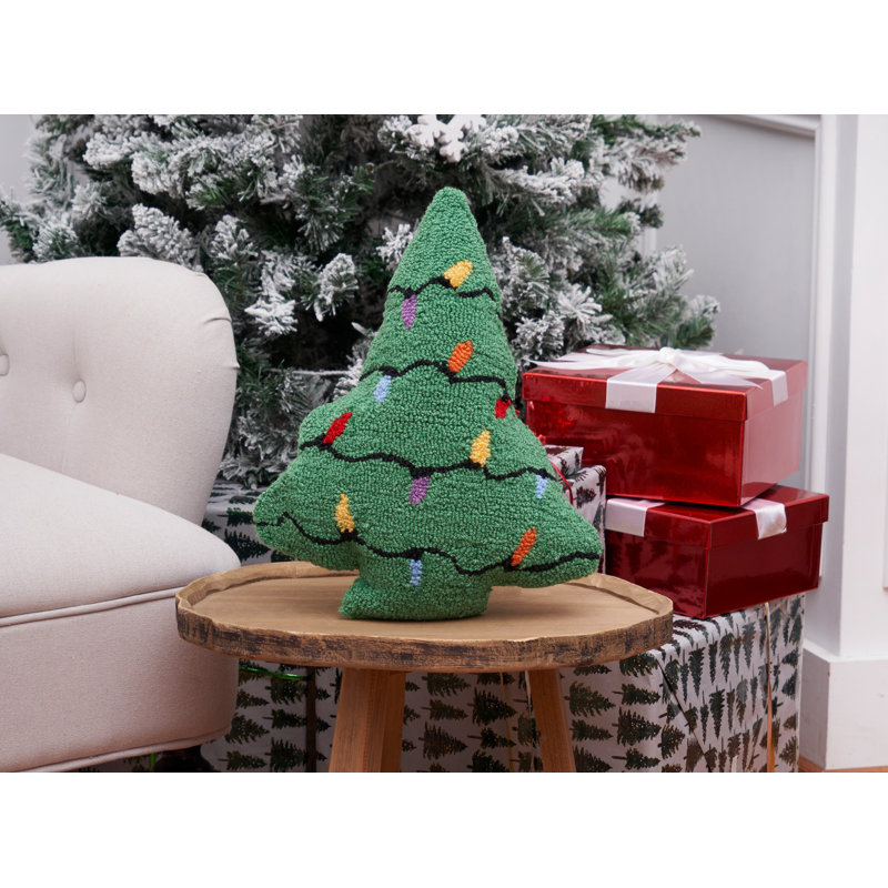  Christmas Tree Shaped Hooked Pillow