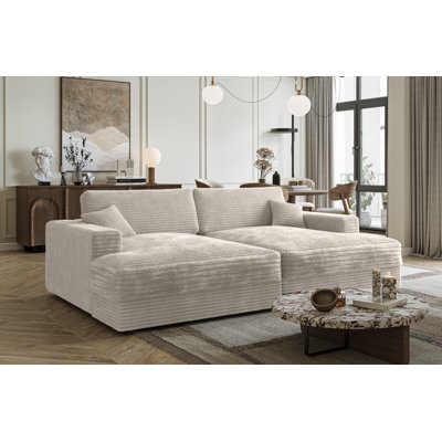 Double chaise longue Phoenix, beige