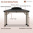 Beverly Hills 12 Ft. W x 10 Ft. D Solid Cedar Wood Patio Gazebo