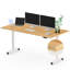 Bureau debout électrique 55 po x 28 po en bambou à deux moteurs avec gestion des câbles et roues-57179592-57179593