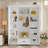 85.2''H Multifunctional Hall Tree – Bench, 3 Hooks, 4-Door Cabinet, 1 Drawer & Adjustable Shelves, Modern Entryway Storage Organizer for Entryway/Hallway/Living Room-72421220