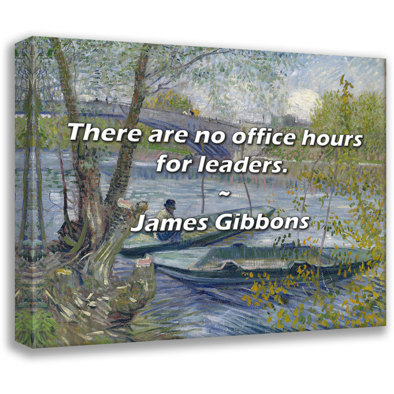 James Gibbons Citation: Il n'y a pas d'heures de bureau pour les chefs., H 26 po x l 32 po