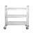 Kitchen Utility Cart, 3 Tiers, Wire Rolling Cart W/ 450LBS Capacity, Steel Service Cart On Wheels, Metal Storage Trolley W/ 80Mm Basket Curved Handle PP Liner 6 Hooks, For Indoor And Outdoor Use