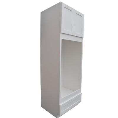 Recessed Panel 33'' W Painted Plywood Oven Cabinet Ready-to-Assemble